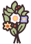 This is an image of a pixel art flower with intricate details of leaves and flowers, representing the products of Southlander, Wholesale Flowers Near Me and Bulk Organic Food Produce Distributors.