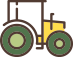 An image of an agriculture tractor, representing the production workforce of Southlander, Wholesale Flowers Near Me and Bulk Organic Food Produce Distributors.